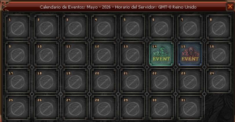 CALENDARIO DE EVENTOS Y EVENTOS